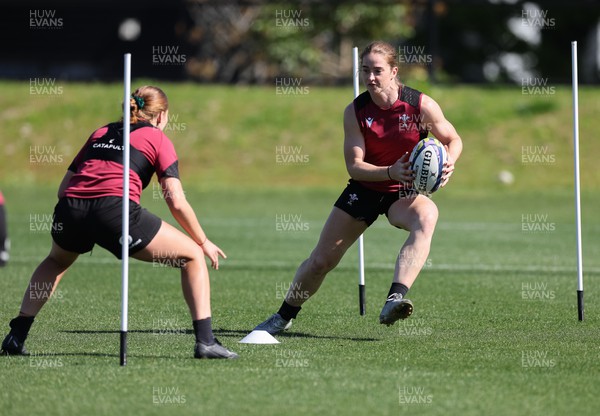 191023 - Wales Women Rugby Training Session - Lisa Neumann during a training session ahead of Wales’ opening match of WXV1 against Canada
