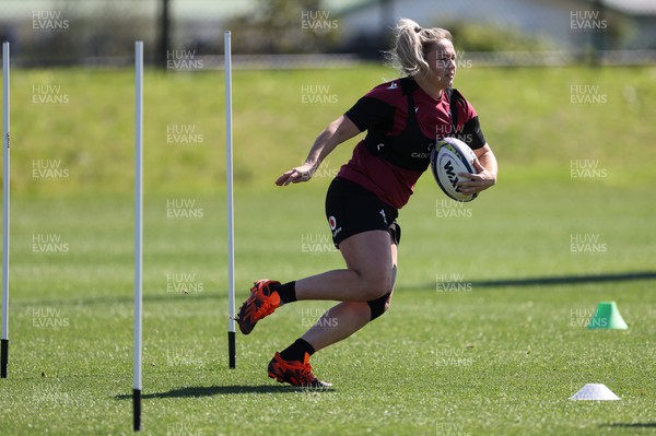 191023 - Wales Women Rugby Training Session - Hannah Bluck during a training session ahead of Wales’ opening match of WXV1 against Canada
