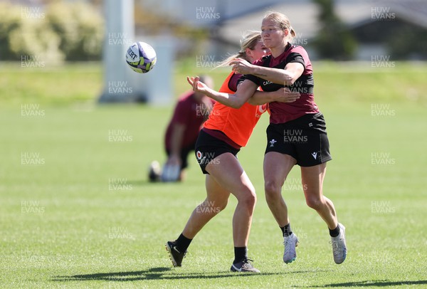 191023 - Wales Women Rugby Training Session - Carys Cox during a training session ahead of Wales’ opening match of WXV1 against Canada