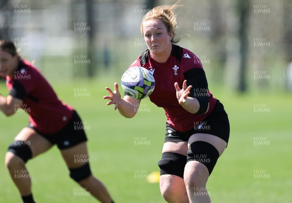 191023 - Wales Women Rugby Training Session - Abbie Fleming during a training session ahead of Wales’ opening match of WXV1 against Canada
