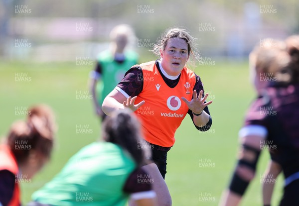 191023 - Wales Women Rugby Training Session - Cerys Hale during a training session ahead of Wales’ opening match of WXV1 against Canada