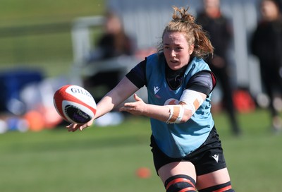 200325  Wales Women Rugby Training Session - Abbie Fleming during training session ahead of the opening match of the Women’s 6 Nations against Scotland