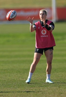 200325  Wales Women Rugby Training Session - Keira Bevan during training session ahead of the opening match of the Women’s 6 Nations against Scotland