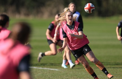 200325  Wales Women Rugby Training Session - Hannah Jones during training session ahead of the opening match of the Women’s 6 Nations against Scotland