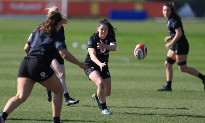 200325  Wales Women Rugby Training Session - Robyn Wilkins during training session ahead of the opening match of the Women’s 6 Nations against Scotland