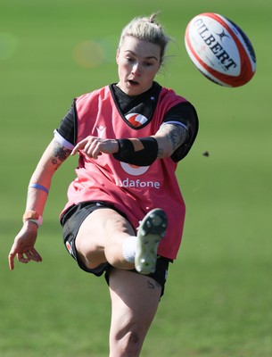 200325  Wales Women Rugby Training Session - Keira Bevan during training session ahead of the opening match of the Women’s 6 Nations against Scotland