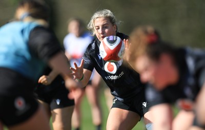 200325  Wales Women Rugby Training Session - Molly Reardon during training session ahead of the opening match of the Women’s 6 Nations against Scotland