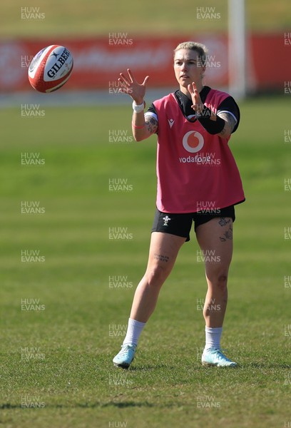 200325  Wales Women Rugby Training Session - Keira Bevan during training session ahead of the opening match of the Women’s 6 Nations against Scotland