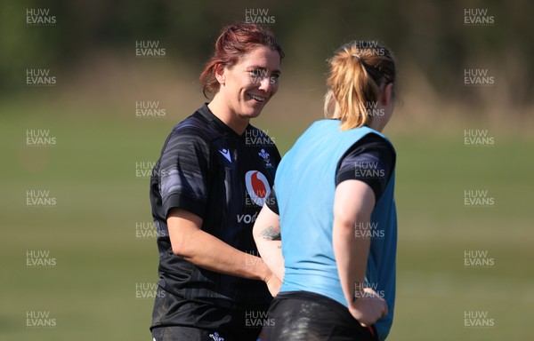 200325  Wales Women Rugby Training Session - Georgia Evans during training session ahead of the opening match of the Women’s 6 Nations against Scotland