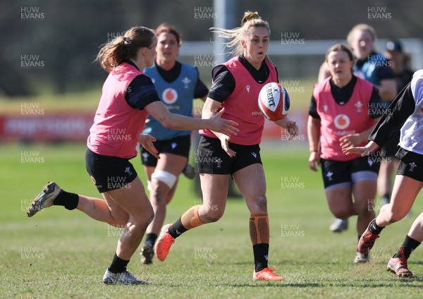 200325  Wales Women Rugby Training Session - Hannah Jones during training session ahead of the opening match of the Women’s 6 Nations against Scotland