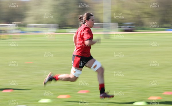 200423 - Wales Women Rugby Training Session - Sioned Harries during a training session ahead of the TicTok Women’s 6 Nations matches against France and Italy