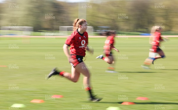 200423 - Wales Women Rugby Training Session - Niamh Terry during a training session ahead of the TicTok Women’s 6 Nations matches against France and Italy