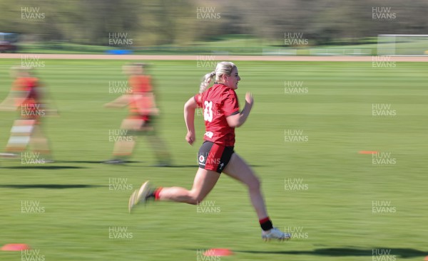 200423 - Wales Women Rugby Training Session - Carys Williams-Morris during a training session ahead of the TicTok Women’s 6 Nations matches against France and Italy