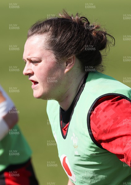 200423 - Wales Women Rugby Training Session - Abbie Fleming during a training session ahead of the TicTok Women’s 6 Nations matches against France and Italy