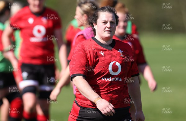 200423 - Wales Women Rugby Training Session - Abbey Constable during a training session ahead of the TicTok Women’s 6 Nations matches against France and Italy