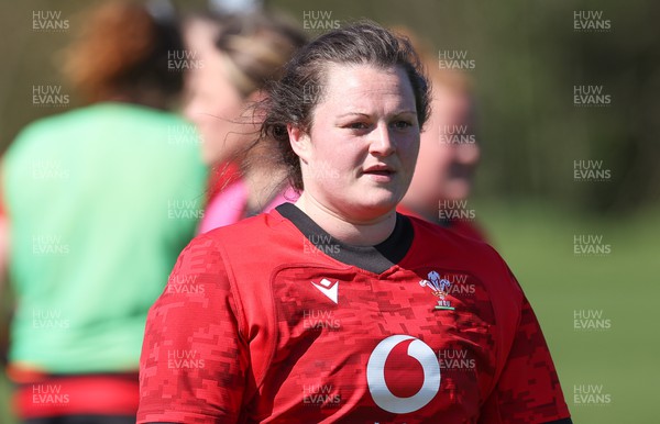 200423 - Wales Women Rugby Training Session - Abbey Constable during a training session ahead of the TicTok Women’s 6 Nations matches against France and Italy