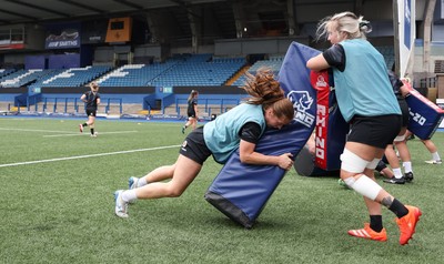 200625 - Wales Women Rugby Training Session -  Lisa Neumann and Alex Callender during a training session in the build up to the two tests against Australia and the Women’s Rugby World Cup