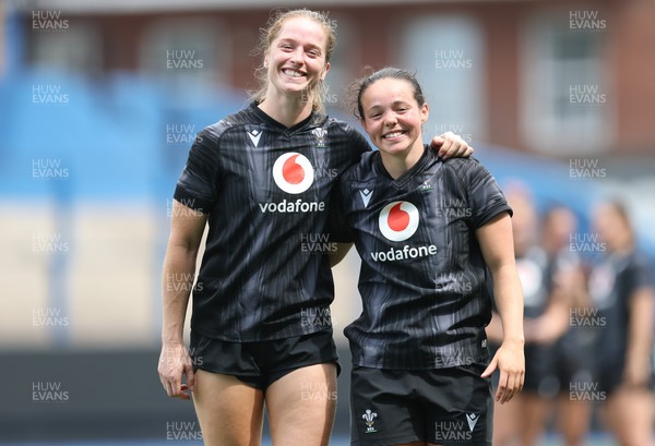 200625 - Wales Women Rugby Training Session - Lisa Neumann and Meg Davies during a training session in the build up to the two tests against Australia and the Women’s Rugby World Cup