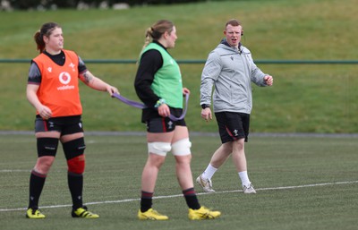 210323 - Wales Women Rugby Training Session - Jamie Cox during a training session ahead of Wales’ opening Women’s 6 Nations match against Ireland