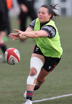 210323 - Wales Women Rugby Training Session - Megan Davies during a training session ahead of Wales’ opening Women’s 6 Nations match against Ireland