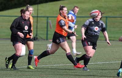 210323 - Wales Women Rugby Training Session - Kerin Lake during a training session ahead of Wales’ opening Women’s 6 Nations match against Ireland