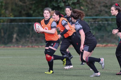 210323 - Wales Women Rugby Training Session - Bethan Lewis during a training session ahead of Wales’ opening Women’s 6 Nations match against Ireland