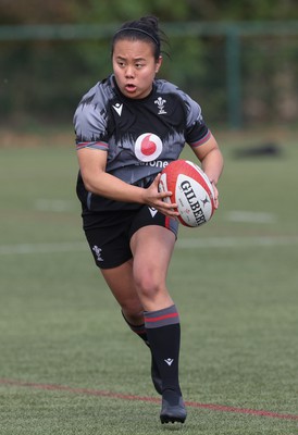 210323 - Wales Women Rugby Training Session - Jenna De Vera during a training session ahead of Wales’ opening Women’s 6 Nations match against Ireland