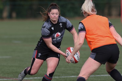 210323 - Wales Women Rugby Training Session - Robyn Wilkins during a training session ahead of Wales’ opening Women’s 6 Nations match against Ireland