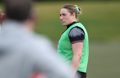 210323 - Wales Women Rugby Training Session - Gwen Crabb during a training session ahead of Wales’ opening Women’s 6 Nations match against Ireland