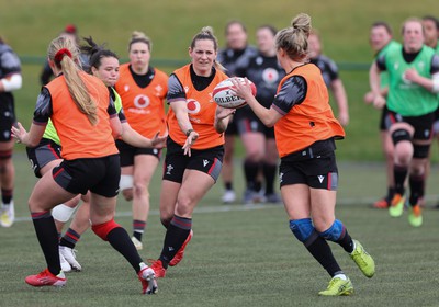 210323 - Wales Women Rugby Training Session - Kerin Lake during a training session ahead of Wales’ opening Women’s 6 Nations match against Ireland