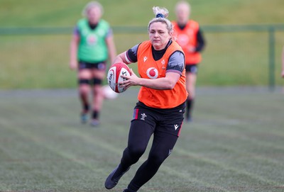 210323 - Wales Women Rugby Training Session - Hannah Bluck during a training session ahead of Wales’ opening Women’s 6 Nations match against Ireland