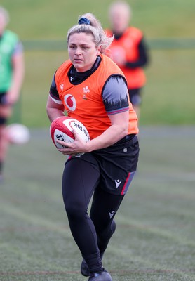 210323 - Wales Women Rugby Training Session - Hannah Bluck during a training session ahead of Wales’ opening Women’s 6 Nations match against Ireland