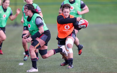 210323 - Wales Women Rugby Training Session - Lleucu George during a training session ahead of Wales’ opening Women’s 6 Nations match against Ireland