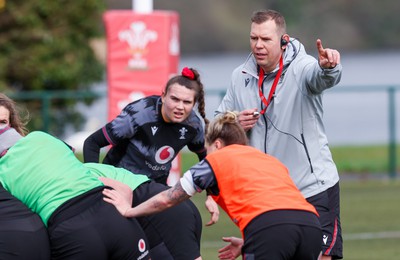 210323 - Wales Women Rugby Training Session - during a training session ahead of Wales’ opening Women’s 6 Nations match against Ireland