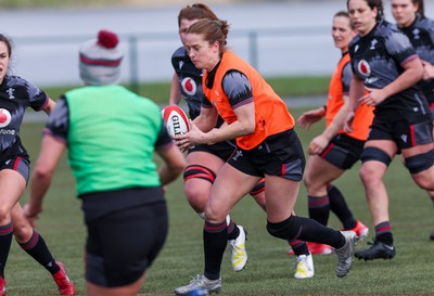 210323 - Wales Women Rugby Training Session - Lisa Neumann during a training session ahead of Wales’ opening Women’s 6 Nations match against Ireland