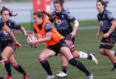 210323 - Wales Women Rugby Training Session - Lisa Neumann during a training session ahead of Wales’ opening Women’s 6 Nations match against Ireland