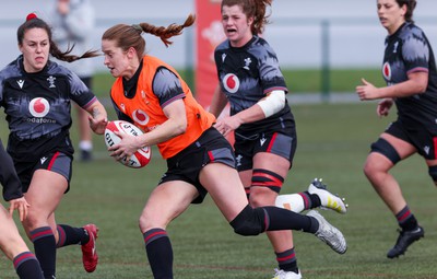 210323 - Wales Women Rugby Training Session - Lisa Neumann during a training session ahead of Wales’ opening Women’s 6 Nations match against Ireland