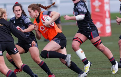 210323 - Wales Women Rugby Training Session - Lisa Neumann during a training session ahead of Wales’ opening Women’s 6 Nations match against Ireland