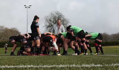 210323 - Wales Women Rugby Training Session - during a training session ahead of Wales’ opening Women’s 6 Nations match against Ireland