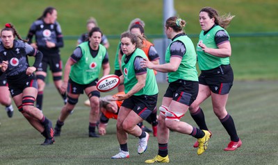 210323 - Wales Women Rugby Training Session - Kat Evans during a training session ahead of Wales’ opening Women’s 6 Nations match against Ireland