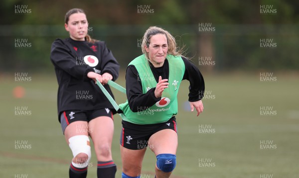 210323 - Wales Women Rugby Training Session - during a training session ahead of Wales’ opening Women’s 6 Nations match against Ireland