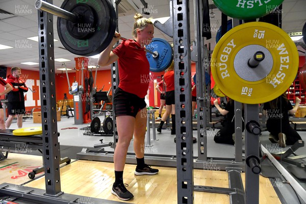 220322 - Wales Women Rugby Gym Session - Alisha Butchers during a gym session