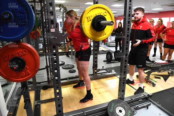 220322 - Wales Women Rugby Gym Session - Gwen Crabb during a gym session