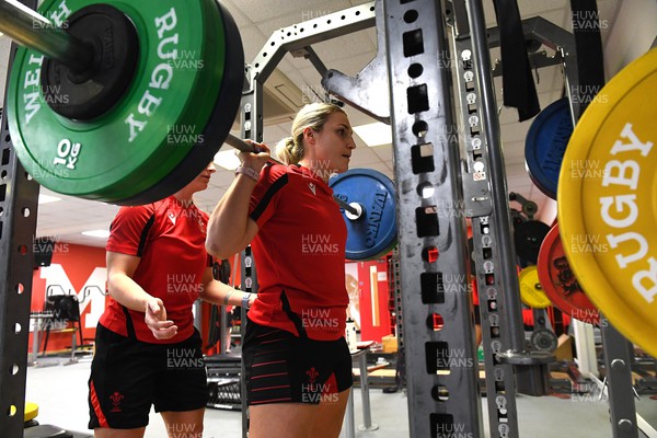 220322 - Wales Women Rugby Gym Session - Elli Norkett during a gym session