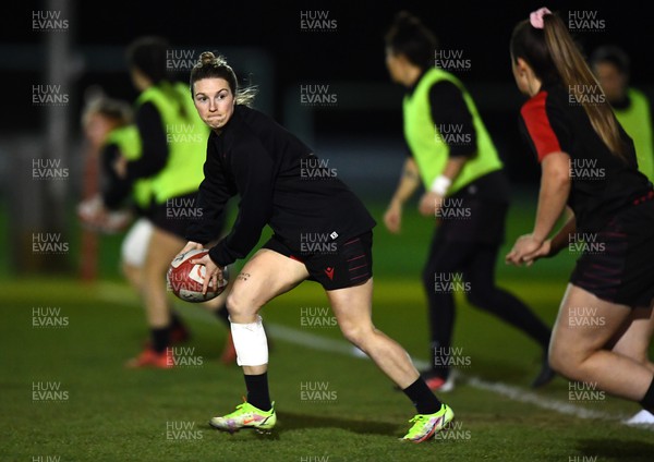 220322 - Wales Women Rugby Training - Keira Bevan during training