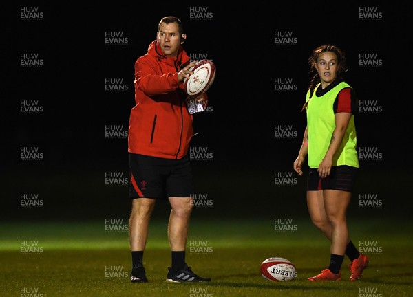 220322 - Wales Women Rugby Training - Ioan Cunningham during training