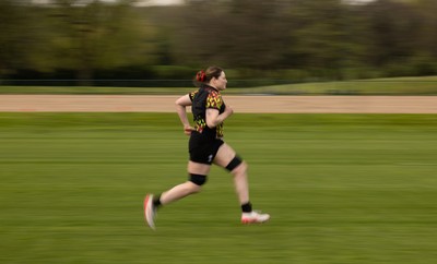 210426 - Wales Women’s Rugby Training - Gwen Crabb during a rugby training session ahead of the Women’s 6 Nation’s match against England