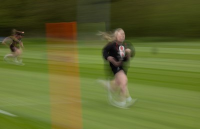 210426 - Wales Women’s Rugby Training - Seren Lockwood during a rugby training session ahead of the Women’s 6 Nation’s match against England