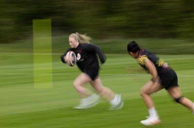 210426 - Wales Women’s Rugby Training - Seren Lockwood during a rugby training session ahead of the Women’s 6 Nation’s match against England