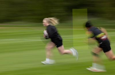 210426 - Wales Women’s Rugby Training - Seren Lockwood during a rugby training session ahead of the Women’s 6 Nation’s match against England